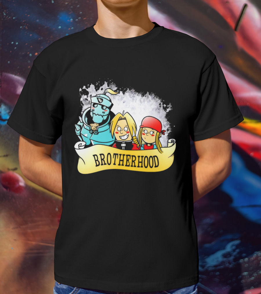 Brotherhood Alphonse Edward Winry Banner T-Shirt