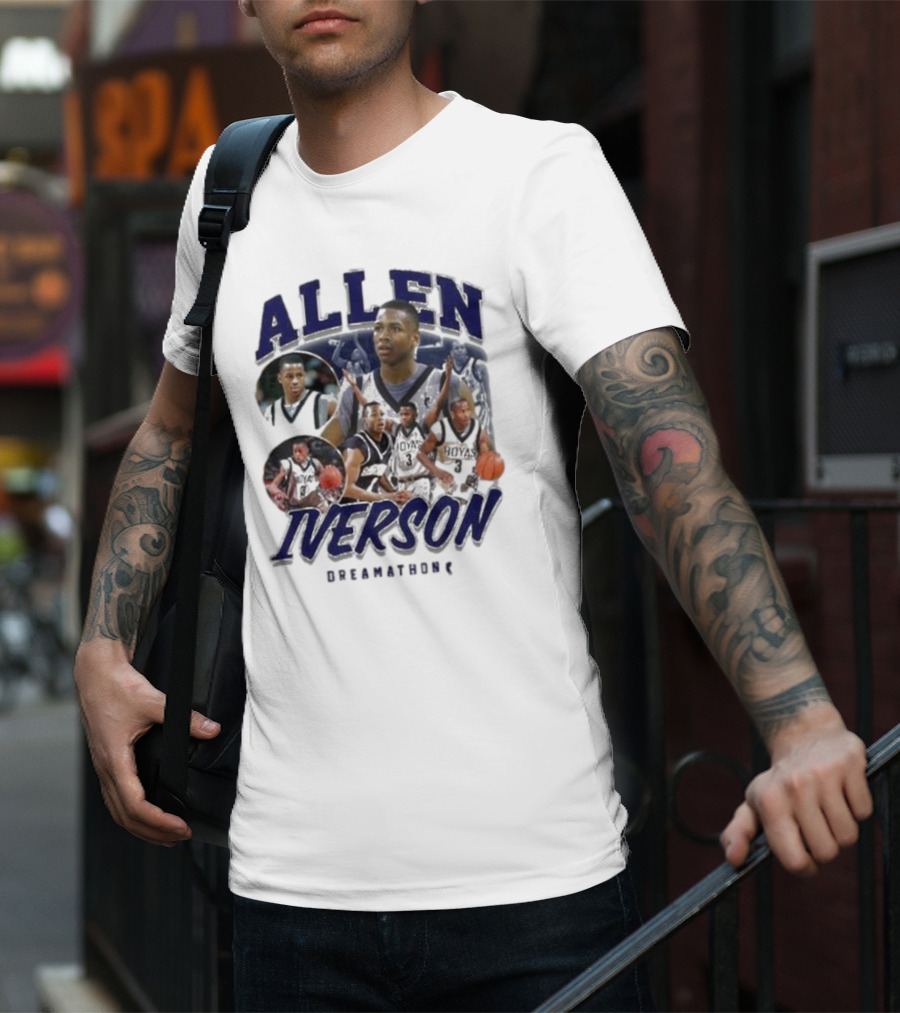 Allen Iverson Georgetown Hoyas Collage T-Shirt