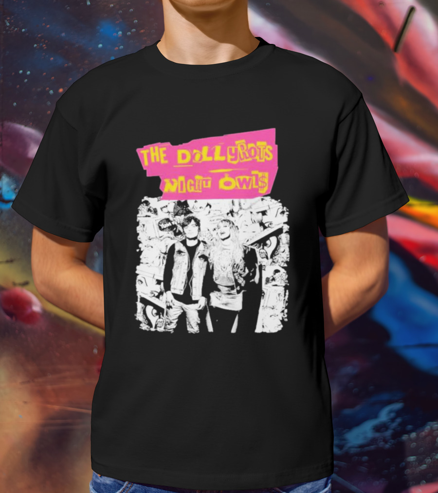 The Dollyrots Night Owls Retro Album Collage T-Shirt