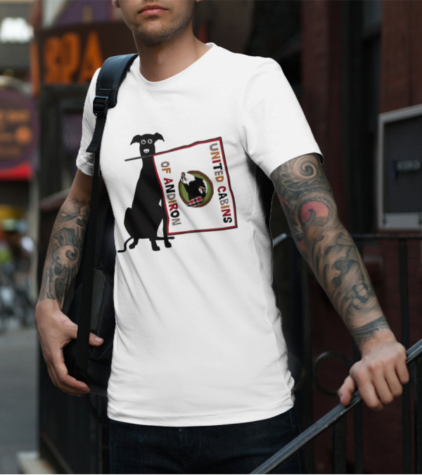 United Cabins Of Andiron Dog Flag T-Shirt