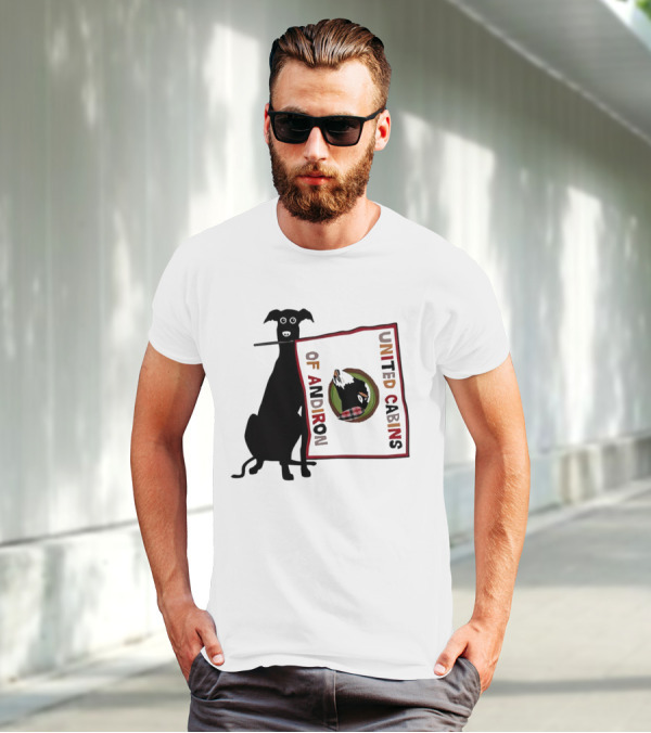 United Cabins Of Andiron Dog Flag T-Shirt