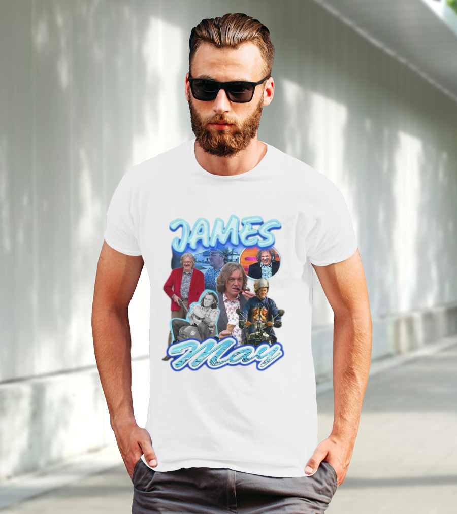 James May Vintage Ice Cream Motorbike Collage T-Shirt