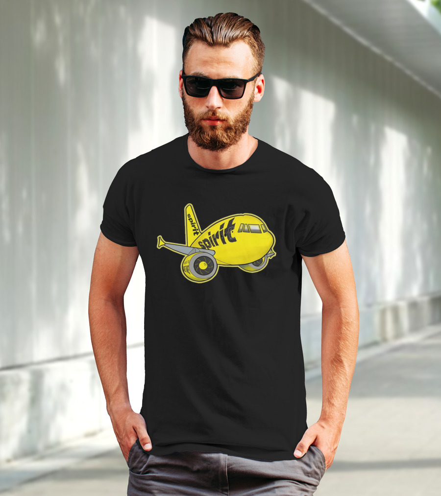Spirit Airlines Airbus Cartoon Airplane T-Shirt