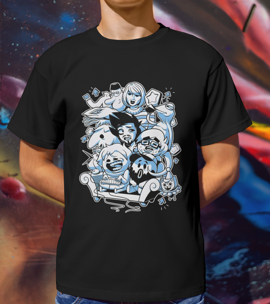 Websplorer Boys Characters Iconic Cartoon Group Adventure T-Shirt