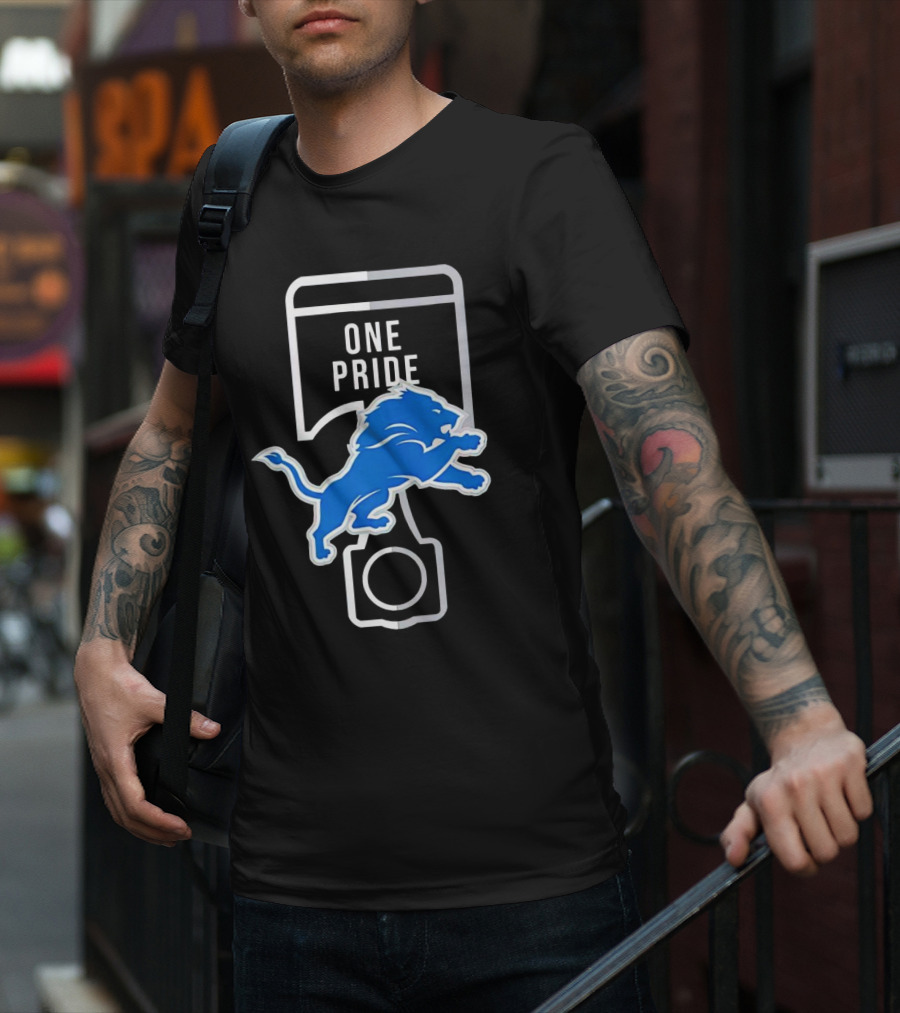 Detroit Lions One Pride Blue Lion T-Shirt