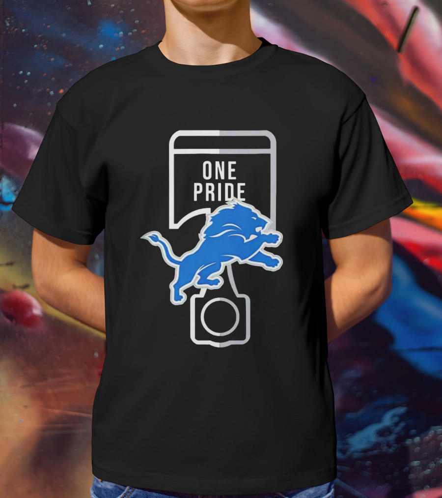 Detroit Lions One Pride Blue Lion T-Shirt