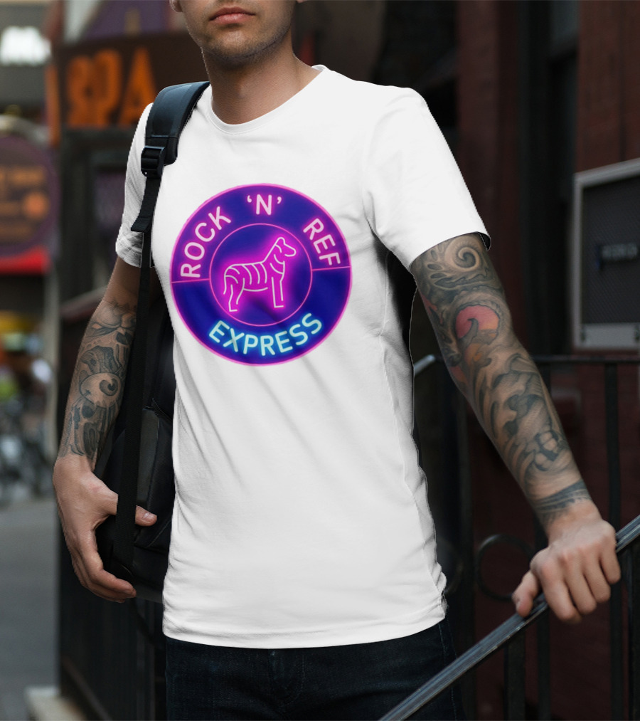 Rock 'N' Ref Express Jesse Beeler Tag Neon Zebra T-Shirt