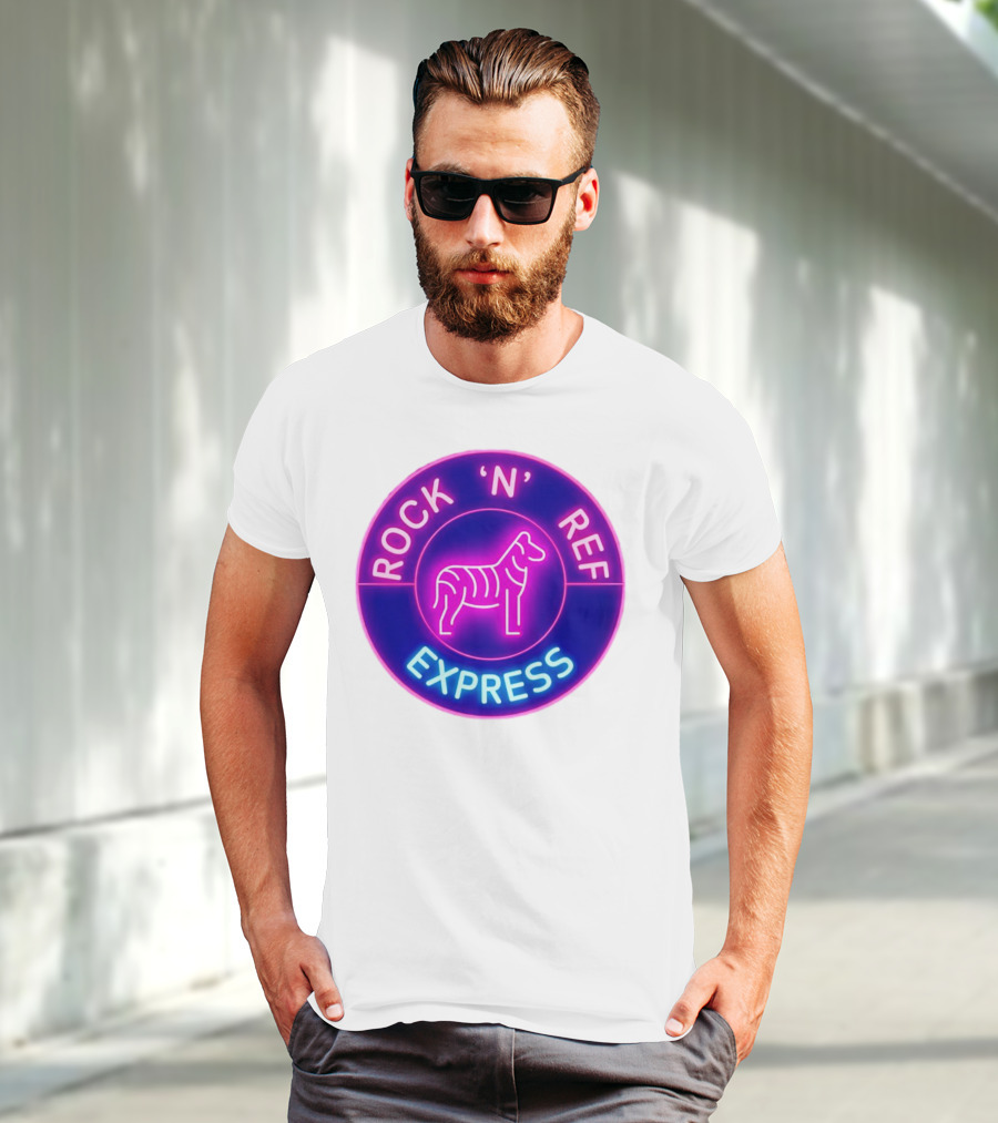 Rock 'N' Ref Express Jesse Beeler Tag Neon Zebra T-Shirt