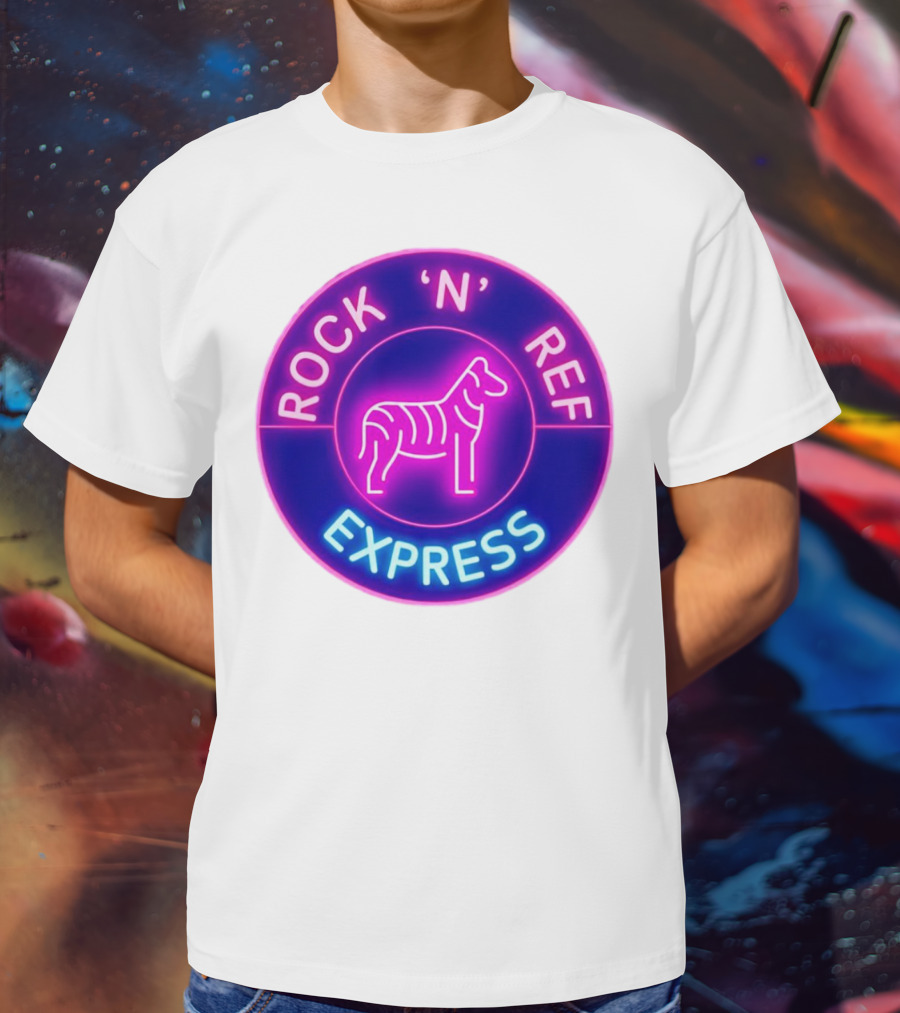 Rock 'N' Ref Express Jesse Beeler Tag Neon Zebra T-Shirt