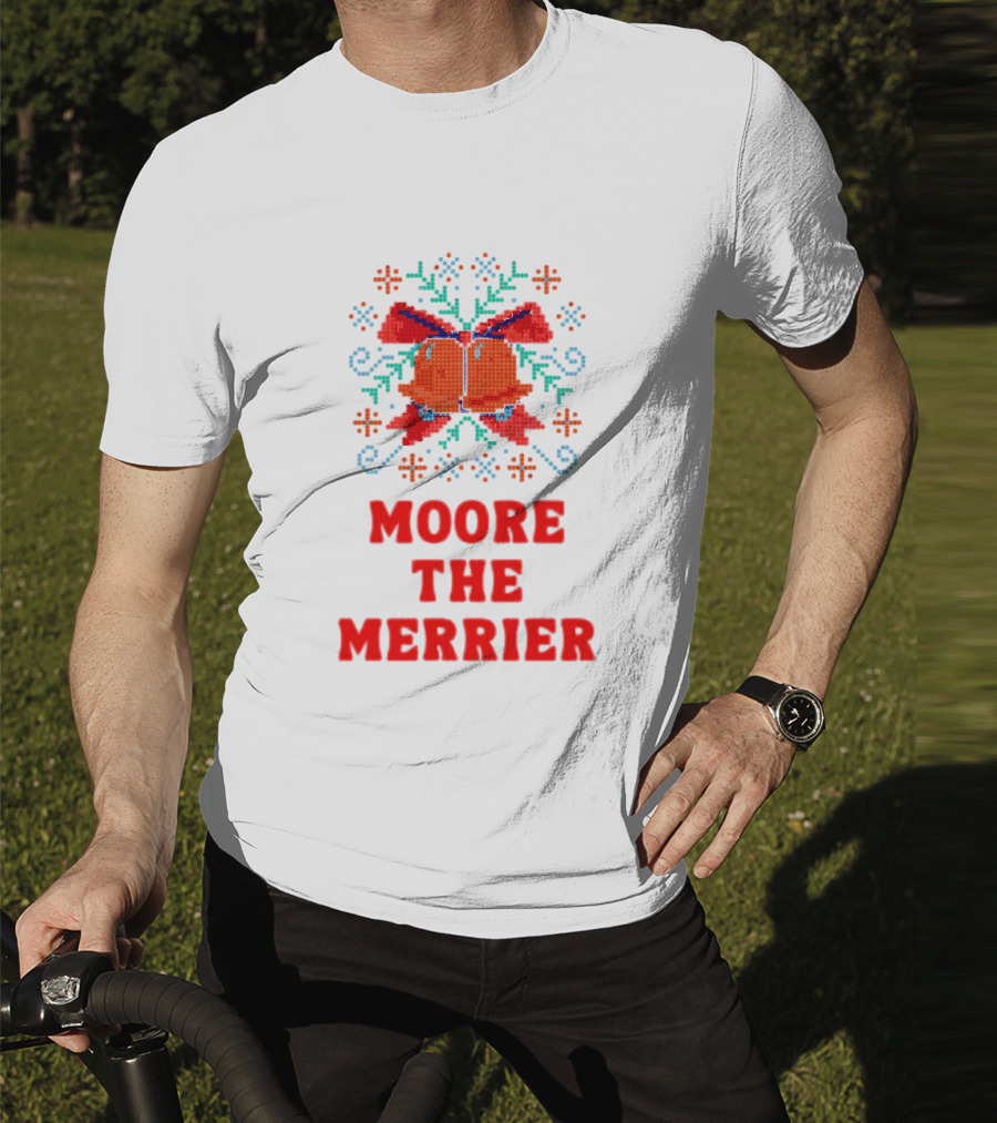 Moore The Merrier Christmas Bow Festive Decor T-Shirt