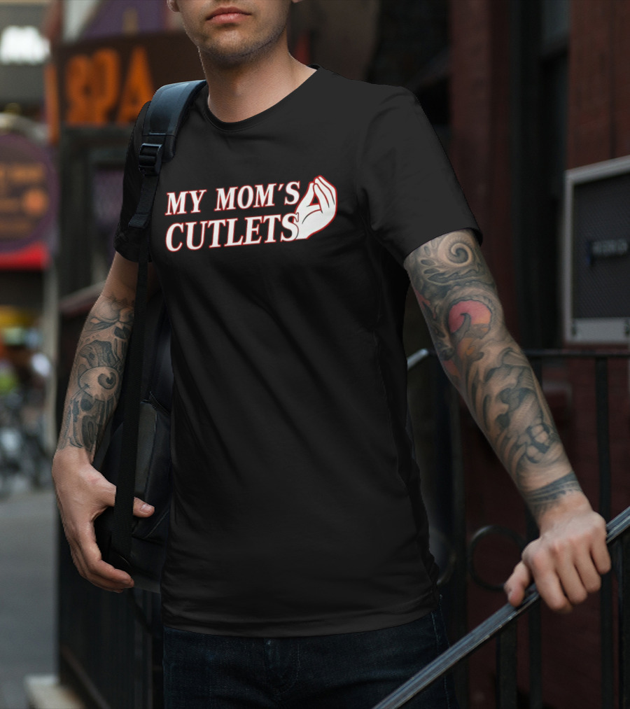 My Mom's Cutlets Italian Hand Gesture T-Shirt