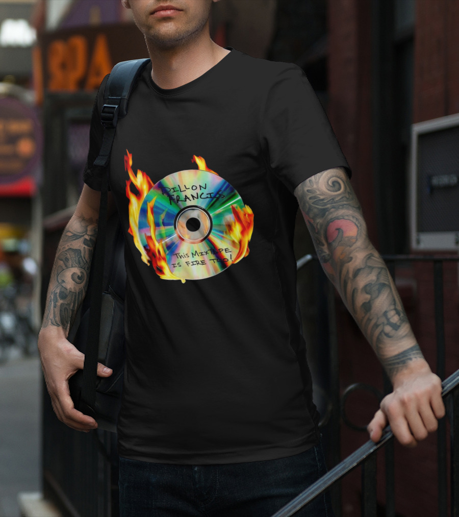 Dillon Francis This Mixtape Is Fire Too CD Flames T-Shirt