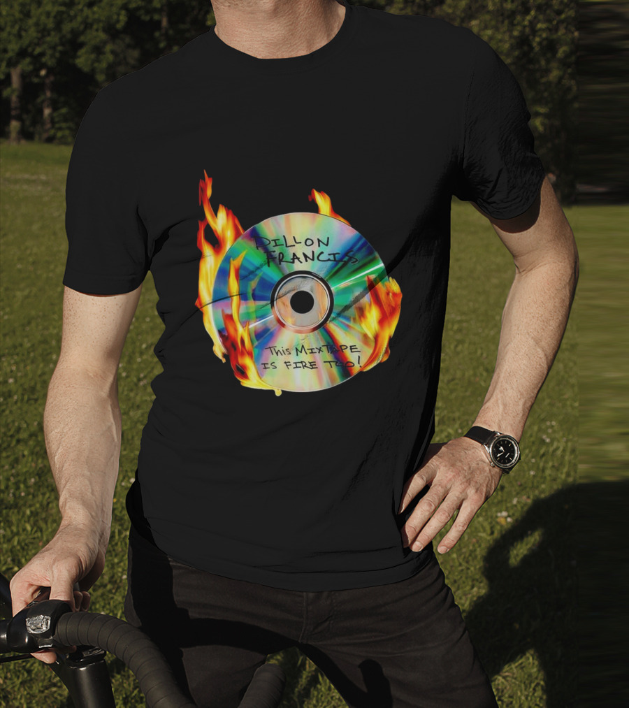 Dillon Francis This Mixtape Is Fire Too CD Flames T-Shirt