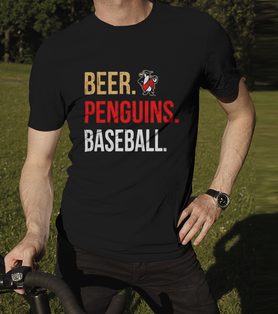 Beer Penguins Baseball 108 Stitches T-Shirt