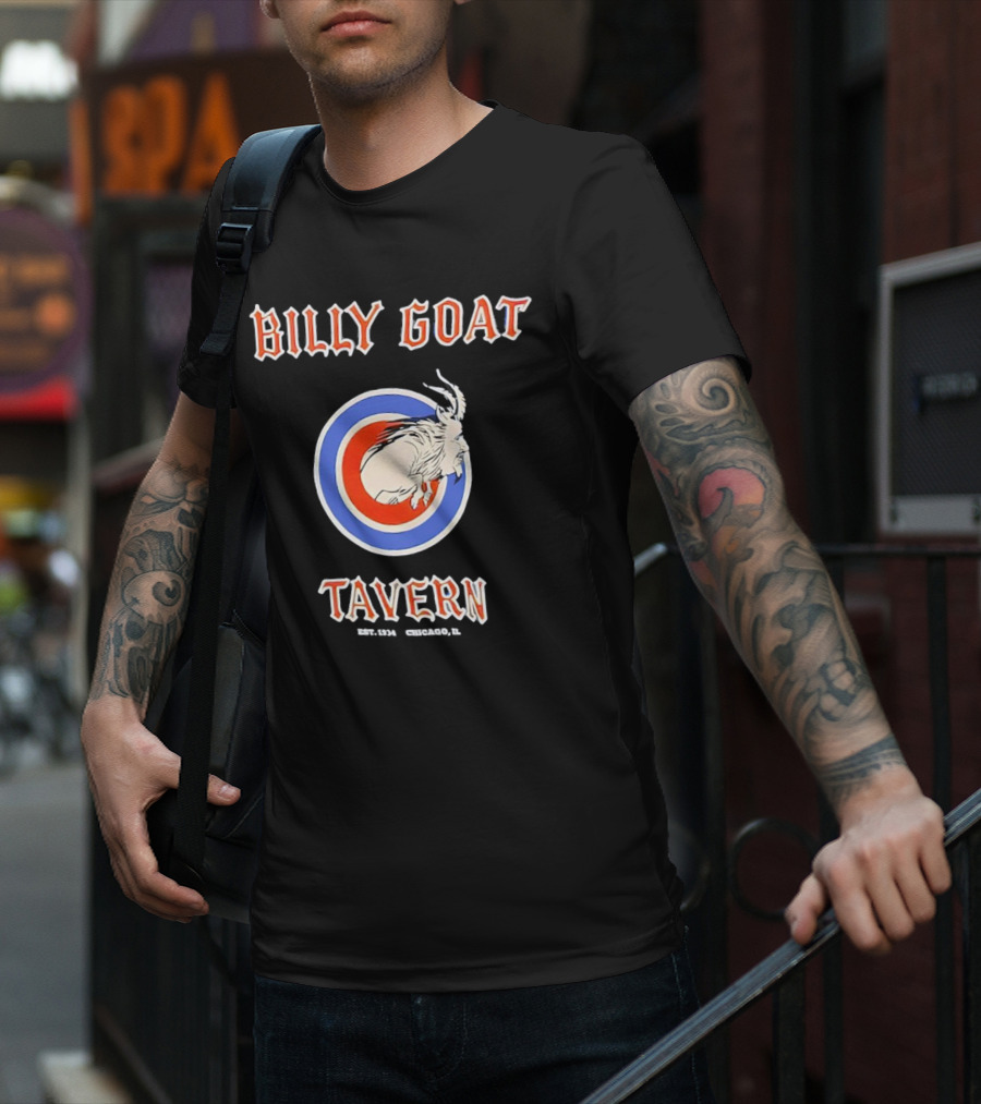 Billy Goat Tavern Chicago Est. 1934 Goat Circle Emblem T-Shirt
