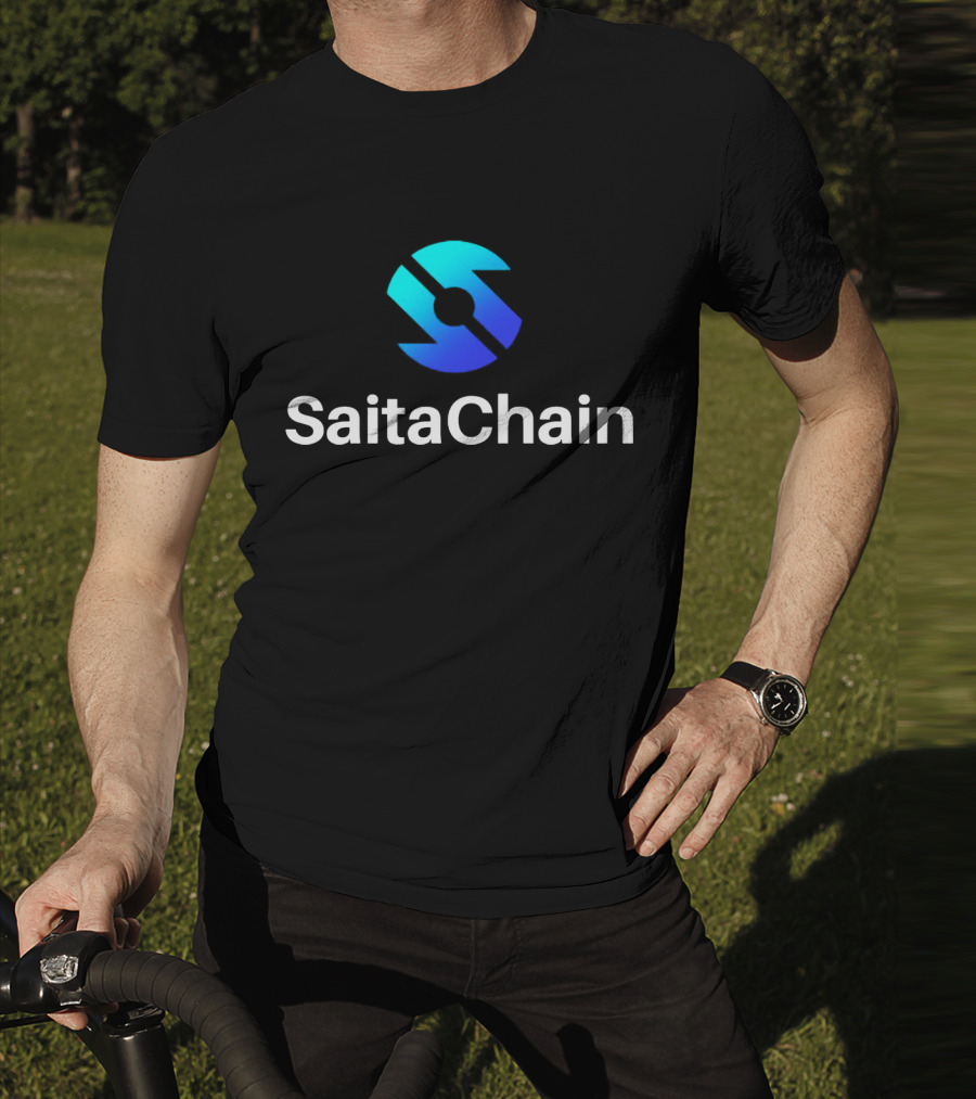 SaitaChain Logo Blue Gradient T-Shirt