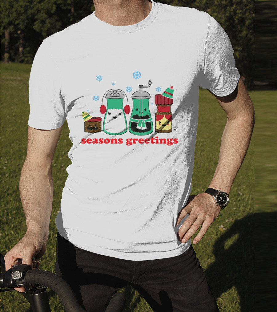 Seasons Greetings Christmas Cute Winter Spice Character T-Shirt