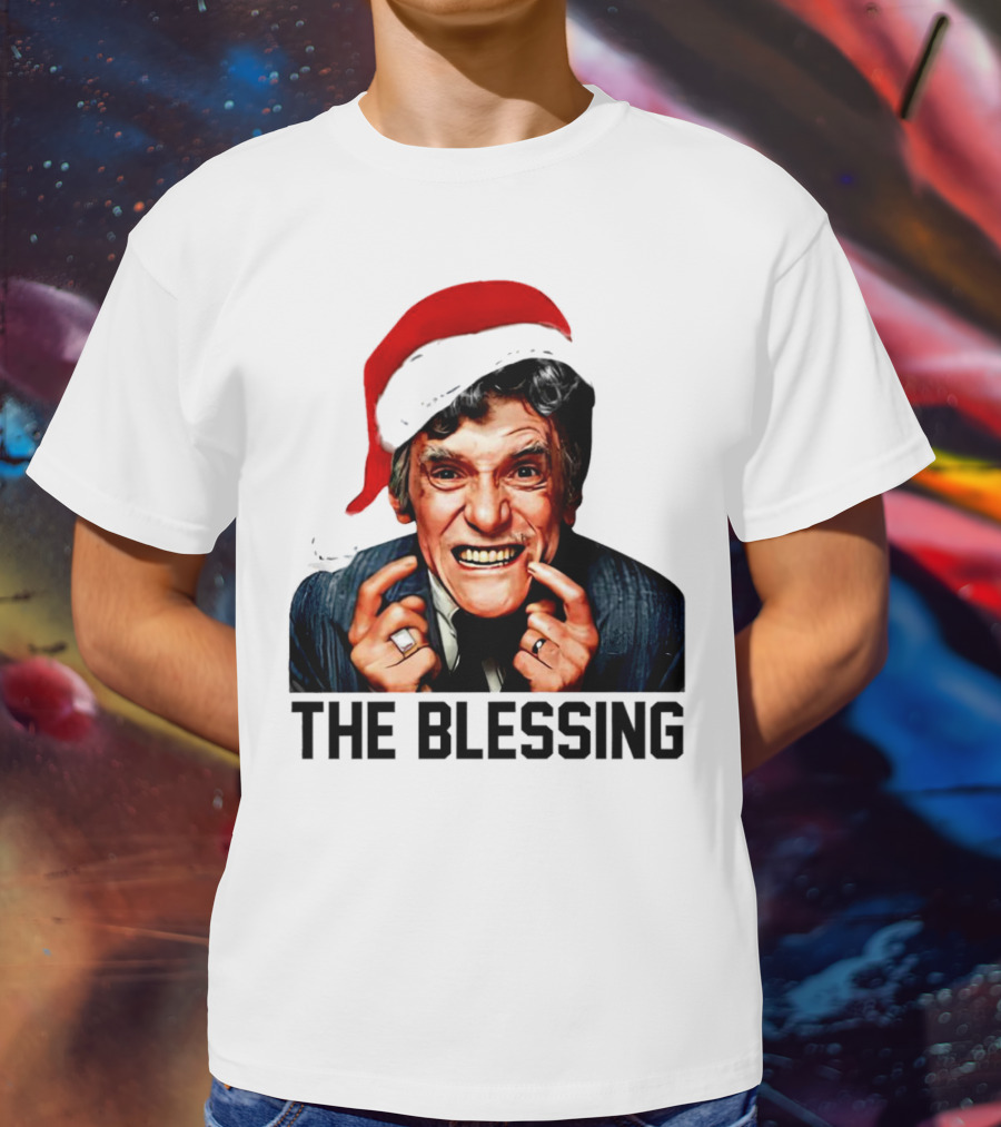 The Blessing Uncle Lewis Christmas Vacation Santa Hat T-Shirt
