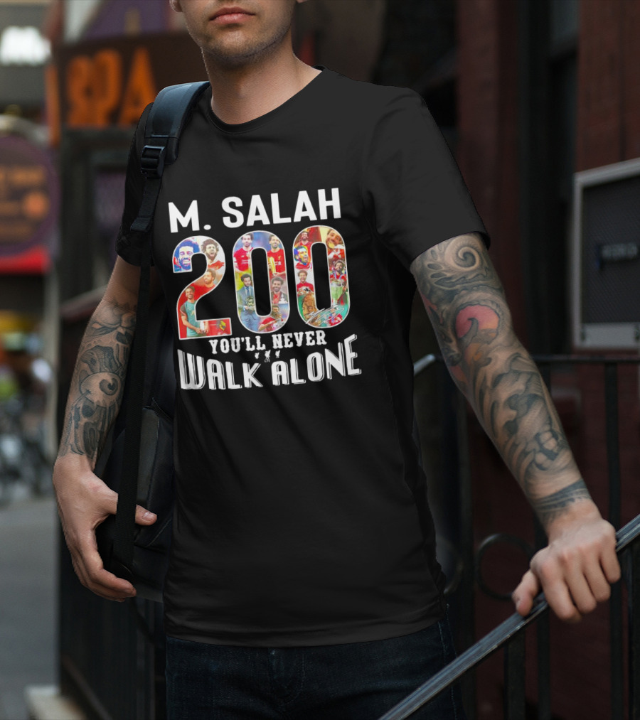 M Salah 200 You'll Never Walk Alone Football T-Shirt