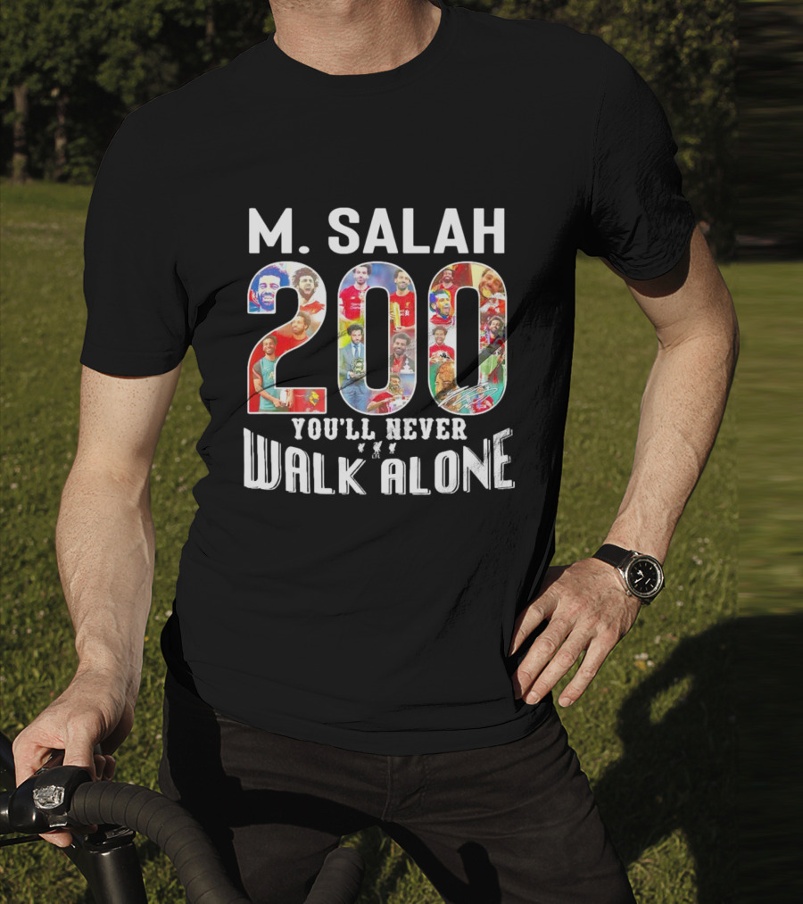 M Salah 200 You'll Never Walk Alone Football T-Shirt