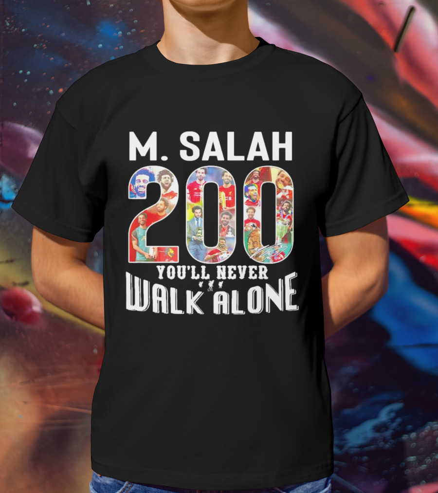 M Salah 200 You'll Never Walk Alone Football T-Shirt