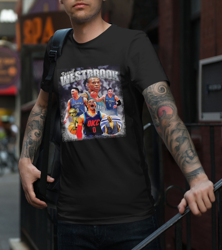 Russell Westbrook Oklahoma City Thunder NBA Vintage 80s Champion T-Shirt