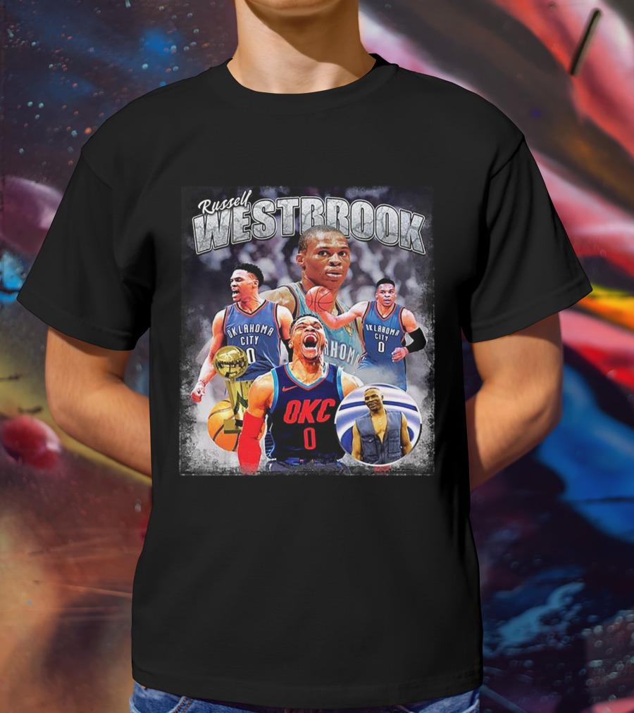 Russell Westbrook Oklahoma City Thunder NBA Vintage 80s Champion T-Shirt