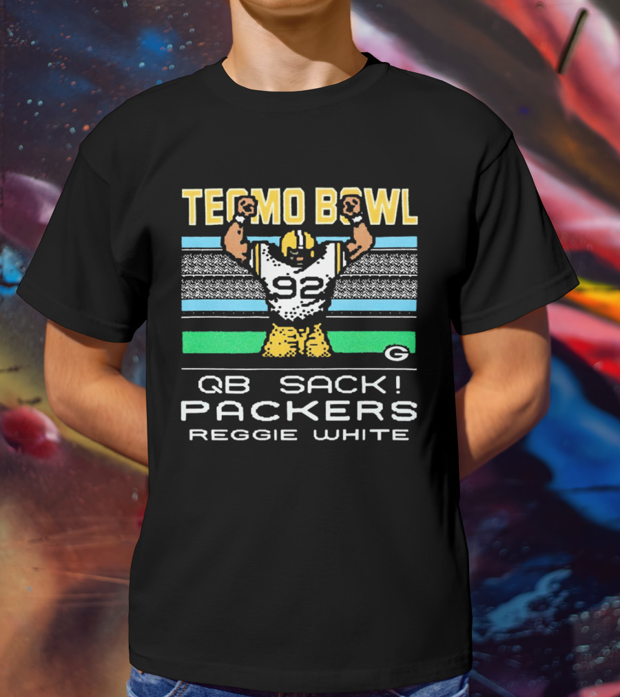 Tecmo Bowl QB Sack Packers Reggie White 92 T-Shirt