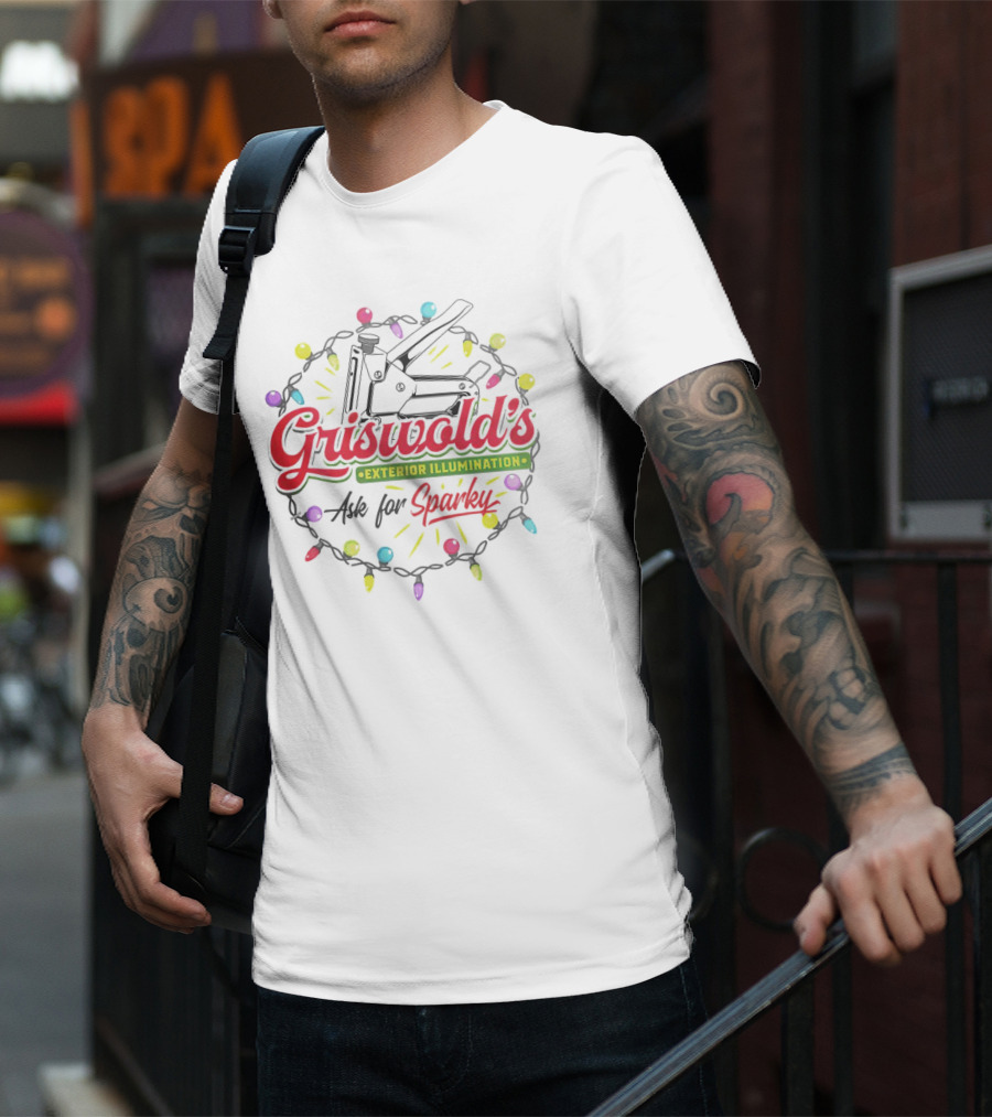Griswold's Exterior Illumination Ask For Sparky Christmas Lights Iconic Comedy Reference T-Shirt