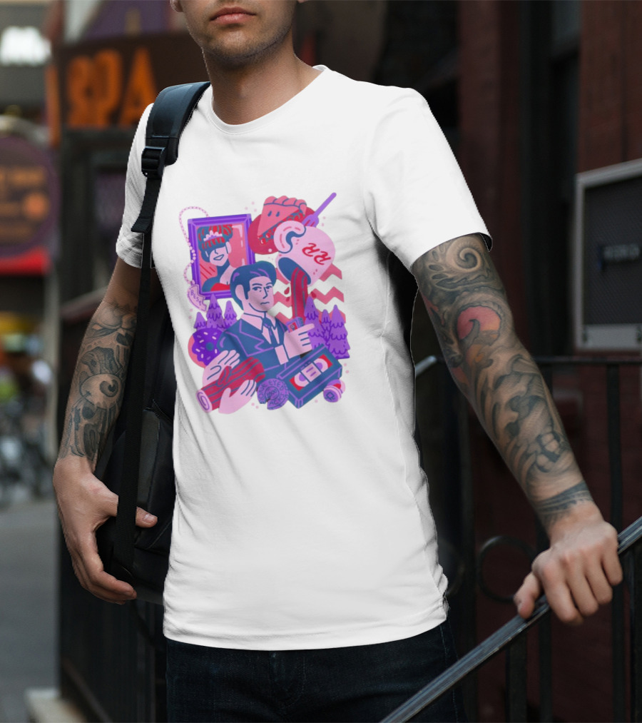 Meanwhile Twin Peaks Mystery Icons And Coffee Pie Logs T-Shirt