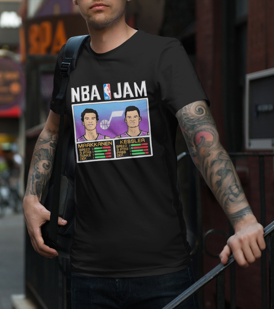 NBA Jam Jazz Markkanen Kessler Player Stats T-Shirt