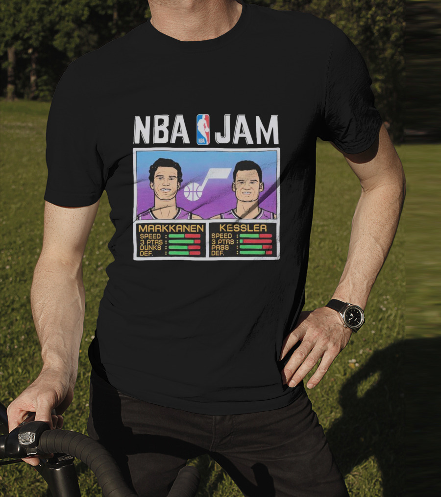 NBA Jam Jazz Markkanen Kessler Player Stats T-Shirt