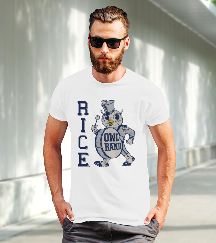 Rice Owl Band Drum Major Vintage T-Shirt