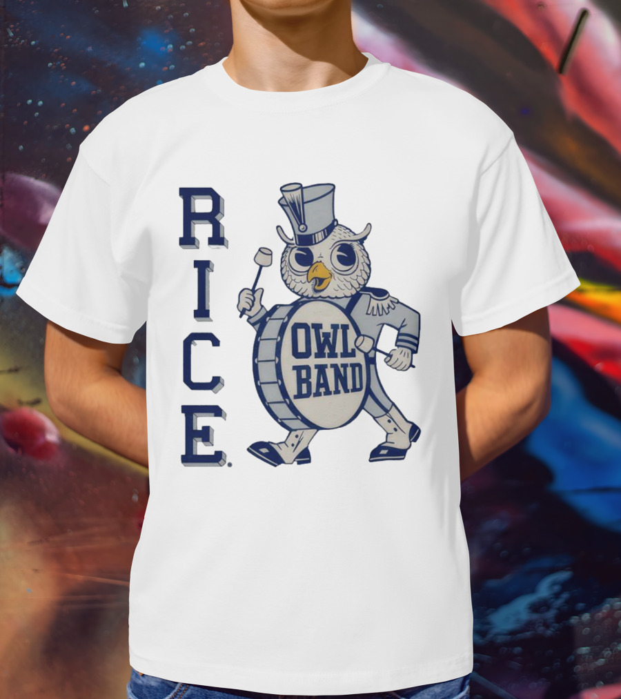 Rice Owl Band Drum Major Vintage T-Shirt