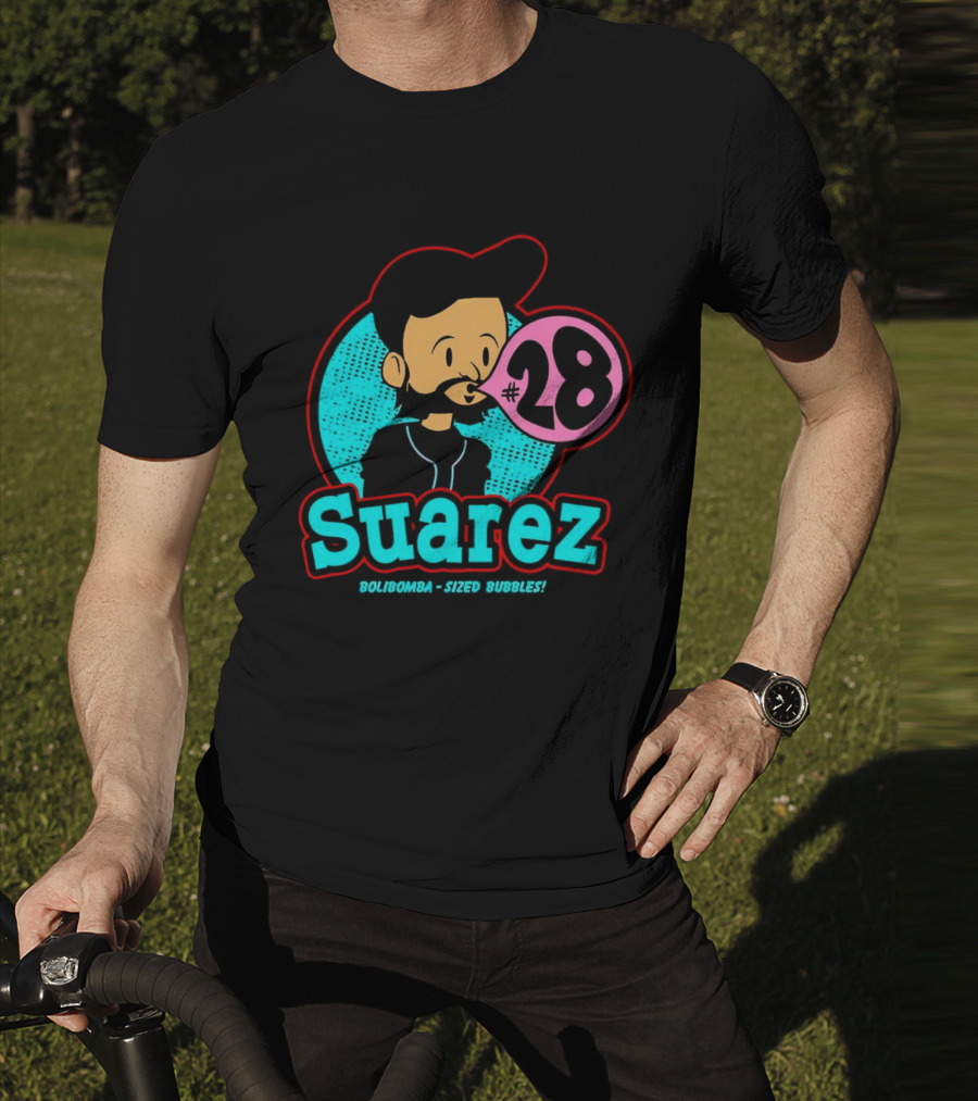Suarez #28 Bolibomba Sized Bubbles Cartoon Cincinnati Reds Bubblegum T-Shirt