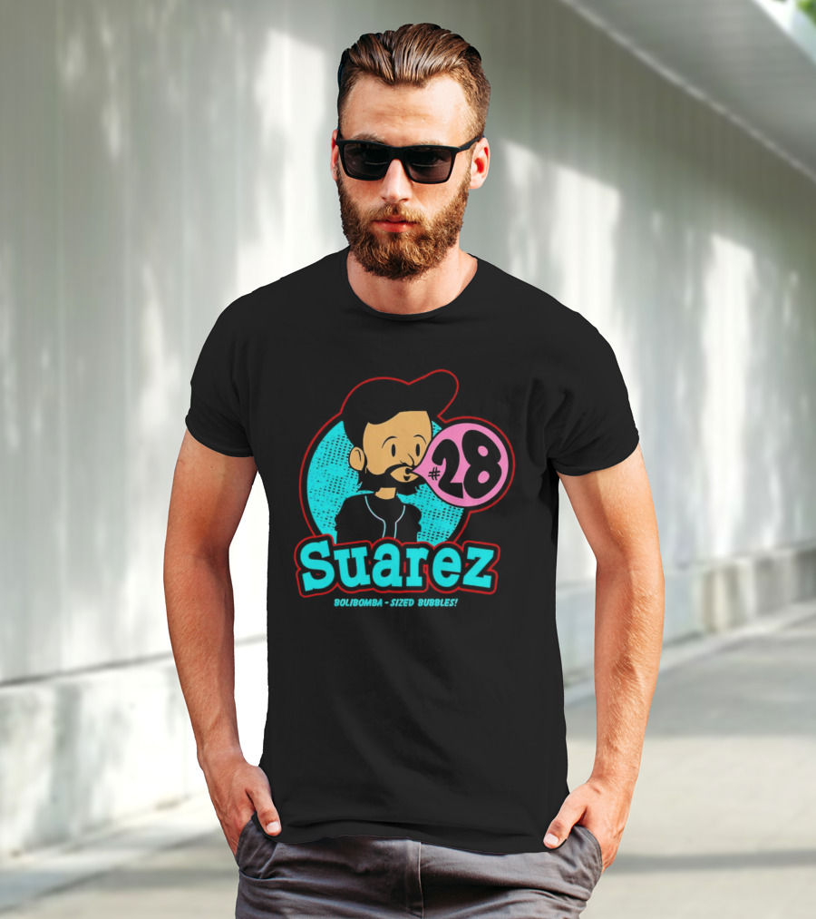 Suarez #28 Bolibomba Sized Bubbles Cartoon Cincinnati Reds Bubblegum T-Shirt