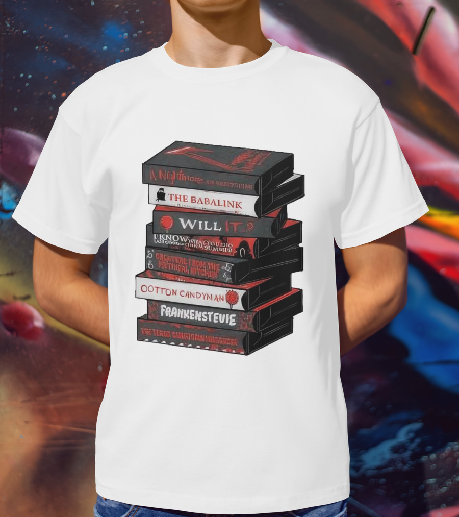 A Nightmare On Elm Street The Babalink Will It Labyrinth Of The Odd Video Summer Obstacle Course Cotton Candyman Frankenstein Stevie T-Shirt