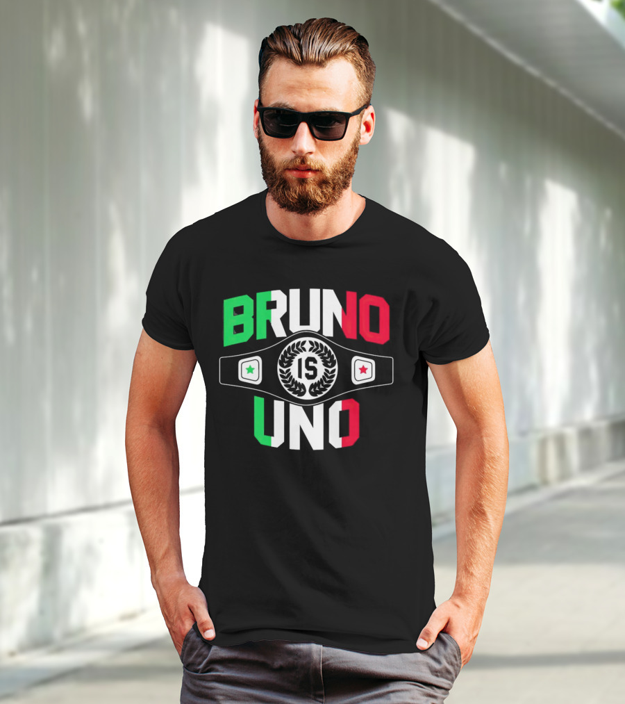 Bruno Is Uno Champion Belt Italian Colors T-Shirt