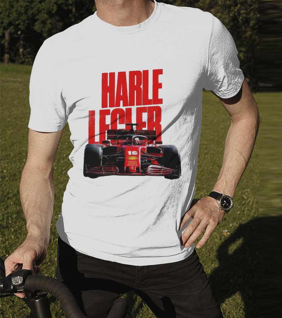 Groovy Ferrari Charles Leclerc Formula 1 Car 16 Racing Legend T-Shirt