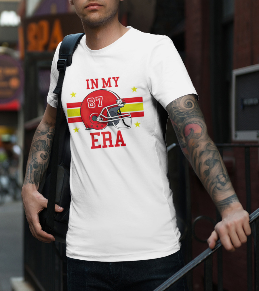 In My 87 Era Kansas City Chiefs Football Lovers Helmet Stars T-Shirt
