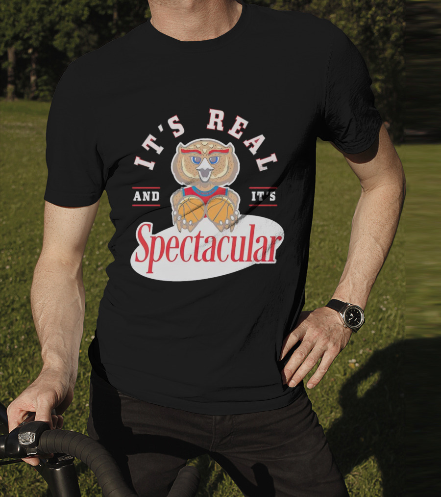 IT'S REAL AND IT'S SPECTACULAR BASKETBALL OWL WITH HOOP EYES T-Shirt
