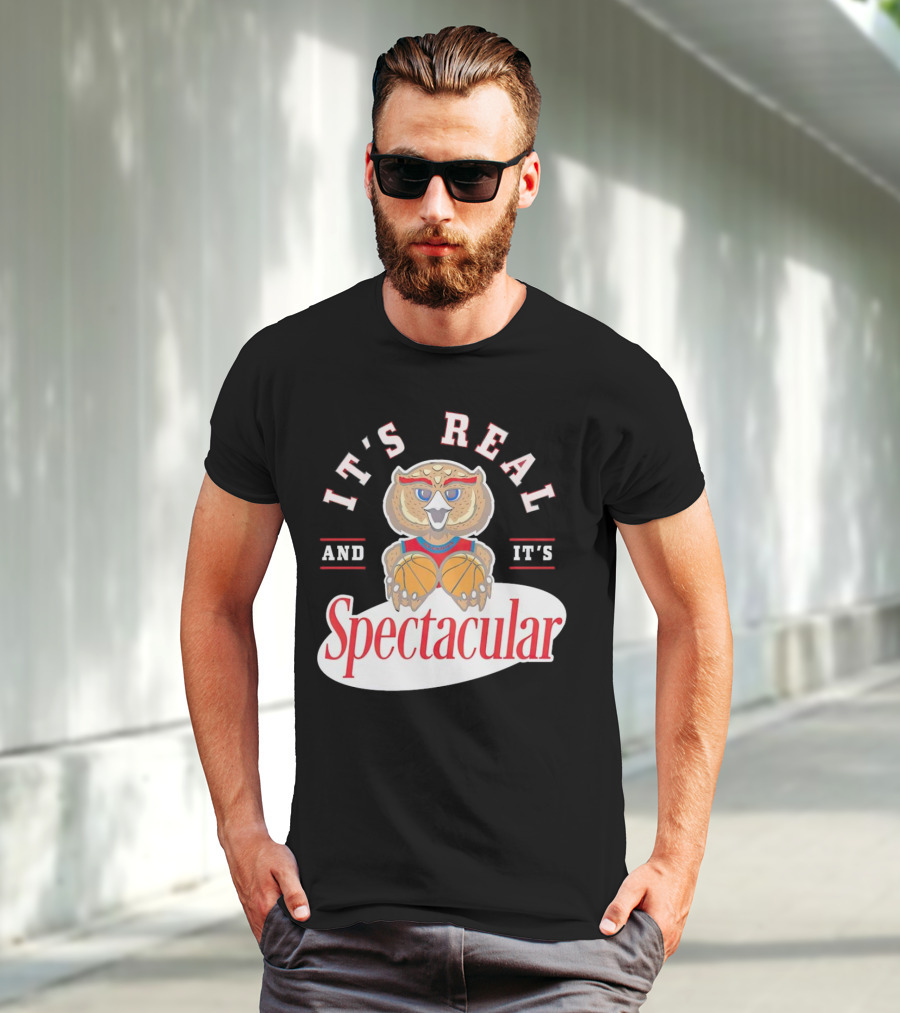 IT'S REAL AND IT'S SPECTACULAR BASKETBALL OWL WITH HOOP EYES T-Shirt