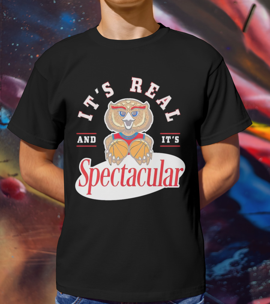 IT'S REAL AND IT'S SPECTACULAR BASKETBALL OWL WITH HOOP EYES T-Shirt