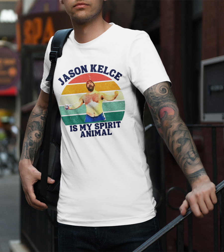Jason Kelce Is My Spirit Animal Vintage Retro T-Shirt