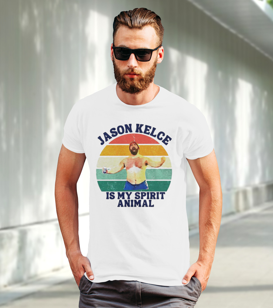 Jason Kelce Is My Spirit Animal Vintage Retro T-Shirt