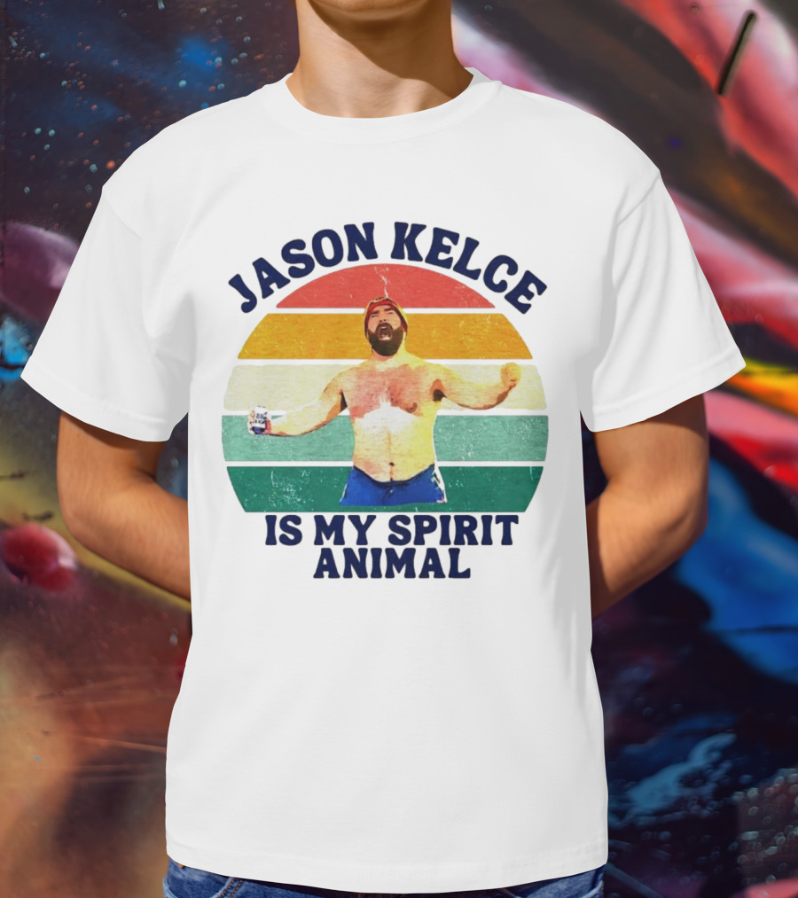 Jason Kelce Is My Spirit Animal Vintage Retro T-Shirt