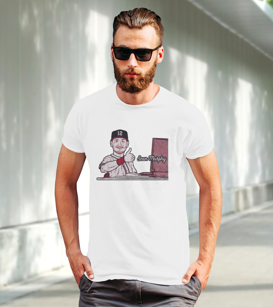 Sean Murphy Thumbs Up Baseball Player 12 Computer Desk T-Shirt