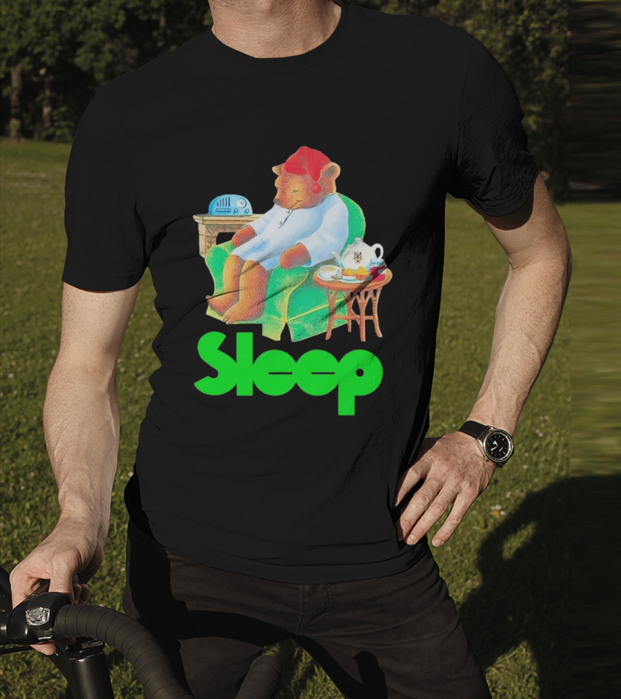 Sleep Tea Bear Radio Chair Cozy Time T-Shirt