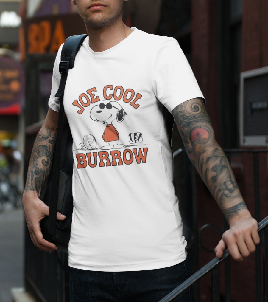 Joe Cool Snoopy Burrow Bengals Football T-Shirt