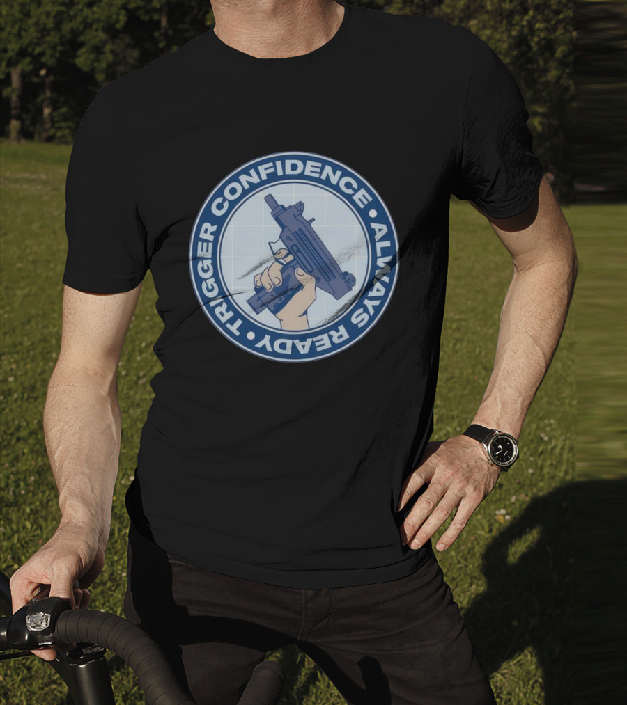 Fudd Busters Trigger Confidence Always Ready Handgun Emblem T-Shirt